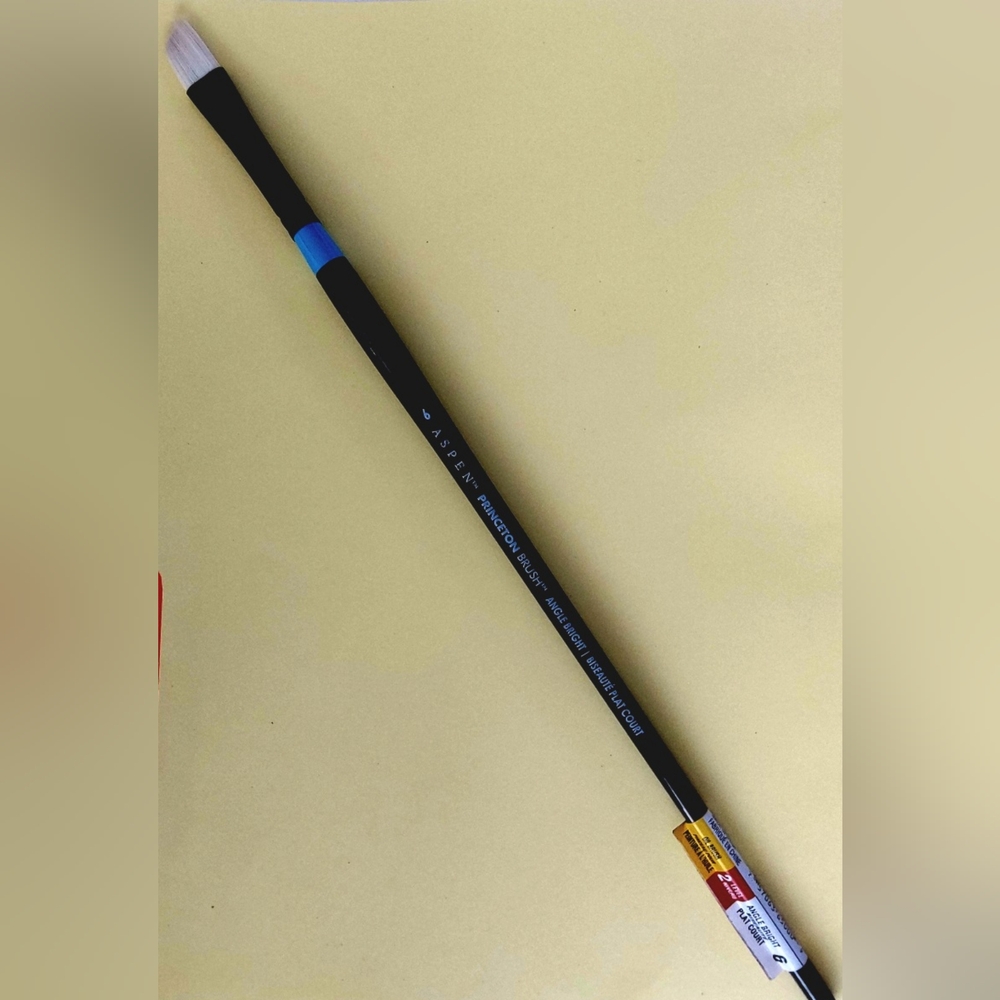 Princeton Brush Aspen Brush, Angle Bright, 6   NEW